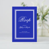 Réponse simple moderne minimaliste mariage bleu (Debout devant)