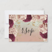 Réponse souhaitée Mariage Paillettes Couronne Bleu (Dos)