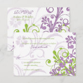 Réponse souhaitée pour mariage floral abstrait ver (Devant / Derrière)