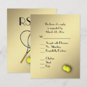 Réponse Tennis Or avec Choix de Menu (Devant / Derrière)