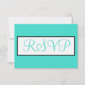 Réponse Turquoise Blanc Mariage (Devant)