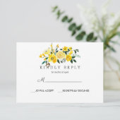 Réponse vive du Mariage floral jaune Rsvp (Debout devant)