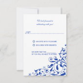 Réponses de style bleu royal RSVP (Dos)