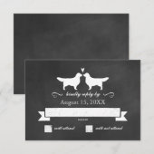Réponses RSVP de mariage avec silhouettes de Golde (Devant / Derrière)