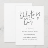 Reporter la date Changement de plans Invitation si (Devant / Derrière)