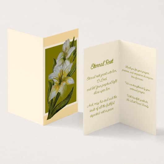 Repos Éternel Merci note (Inside and Outside)