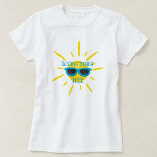 Repos Plage Face Sunglass sur Sun T-Shirt