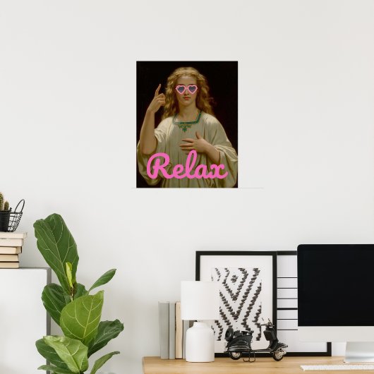 REPOS Poster d'art Vintage modifié (Bureau à domicile)