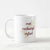 Repos, Recharge, Ravitaillement En Café Mug (Gauche)