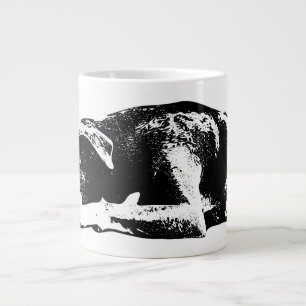 Repose du mélange Pitbull Monochrome Portrait Mug