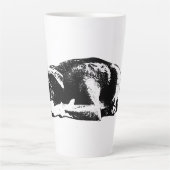 Repose du mélange Pitbull Monochrome Portrait Mug (Devant)