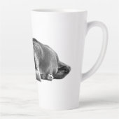 Repose du mélange Pitbull noir et blanc Mug (Droite)