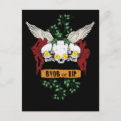 Repose en paix : crânes mal Halloween Invitation a (Devant)