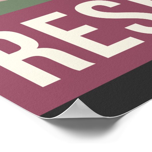 Repose Est Ma Résistance - Style Rétro Impression (Coin)