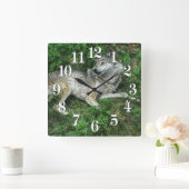 Repose Loup gris 2 Horloge de la faune (Maison)