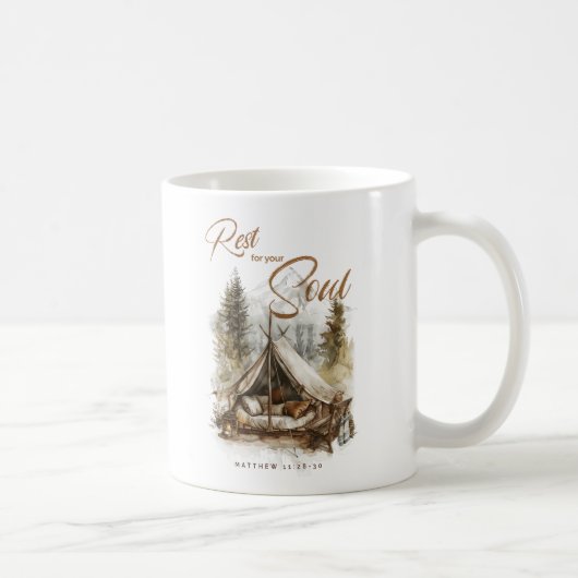 Repose-toi sur ton âme Christian Boho Coffee Mug (Droite)