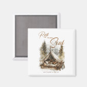 Repose-toi sur ton âme Christian Boho Magnet (Recto/Verso)