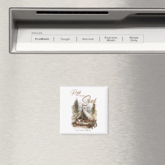 Repose-toi sur ton âme Christian Boho Magnet (In Situ (Lave-vaisselle))