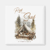 Repose-toi sur ton âme Christian Boho Magnet (Devant)