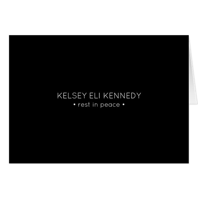 reposer sur la carte funéraire paix (Devant horizontal)