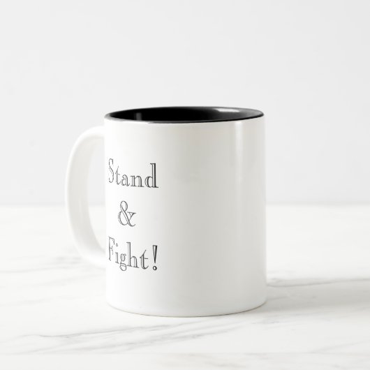 Reposez-vous et combattez ! Mug de citation de tou (Devant gauche)
