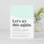 Reprenons depuis le début Faire-part de report de (Debout devant)