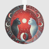 Représentation artistique de chats Yin et Yang (dos)
