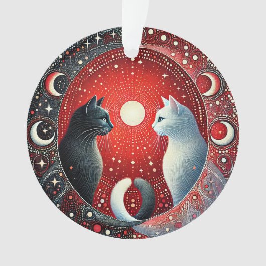 Représentation artistique de chats Yin et Yang (devant)