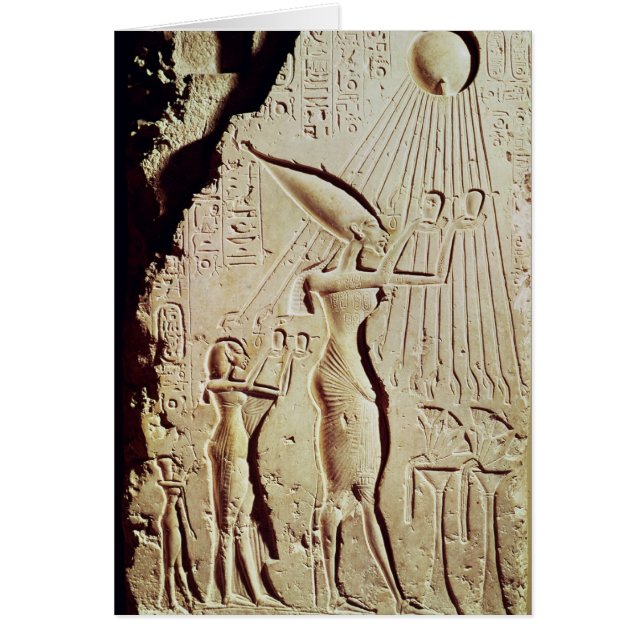 Representation d'Amenophis IV, de Nefertiti et de (Devant)