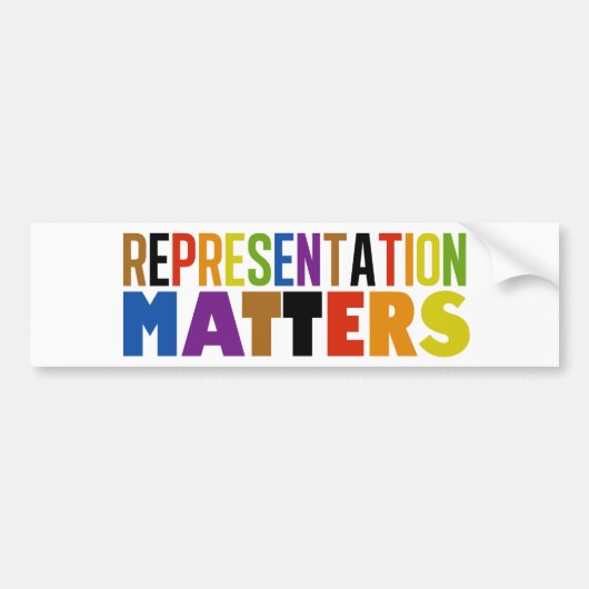 Representation Matters Diversity Rainbow Pride Bumpersticker (Voorkant)