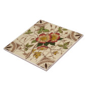 Repro 1885 Booth Aesthetic Wilde Roos Transferware Tegeltje (Zijkant)