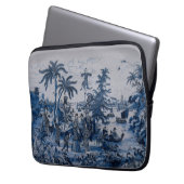 Repro Chinoiserie Delft Blue en White Tegel Laptop Sleeve (Voorkant Links)