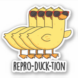 Repro-duck-tion Funny Animal Duck Pun Sticker
