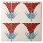 Repro Duitse Art Nouveau Jugendstil Flower Tegel Tegeltje (Voorkant)