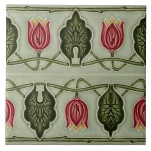 Repro Duitse Art Nouveau Jugendstil Frieze Grens Tegeltje