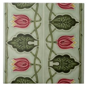 Repro Duitse Art Nouveau Jugendstil Frieze Grens Tegeltje