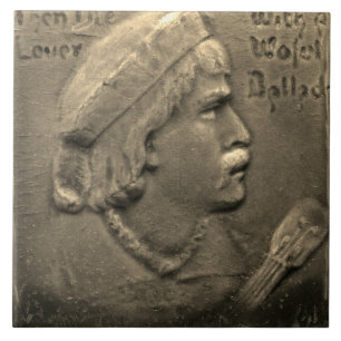 Repro Dutch Faux Relief Grey Face Tegel Tegeltje