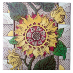 Repro EastLake Aesthetic Sunflower Ceramic Tile Tegeltje
