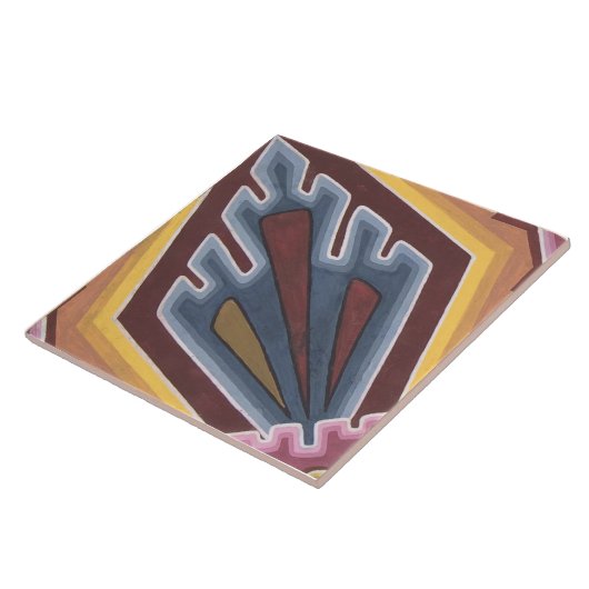 Repro  encaustisch geometrisch tegeltje (Zijkant)