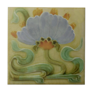 Repro Henry Richards Floral Art Noveau Faux Relief Tegeltje