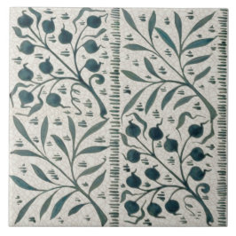 Repro Rare 1870s Wm Morris Co Hand Painted Tegeltje