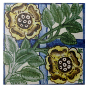 Repro Roos Trellis Floral De Morgan tegels Tegeltje