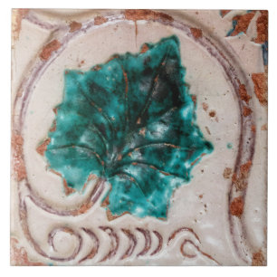 Repro Spaanse Geometrische Azulejos Groene Blad Bl Tegeltje
