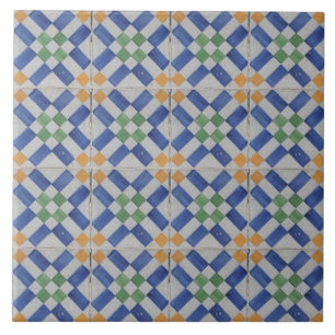 Repro Spain Geometric Azulejos Blue Tegel Tegeltje