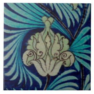 Repro Vintage Blauwe Bloem De Morgan tegels Tegeltje