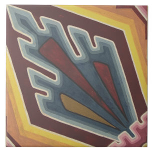 Repro Vintage Encausal Colorful Carreau géométriqu