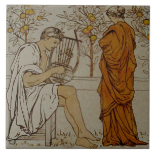 Repro Wedgwood Neoclassical Sinaasappel Grove Musi Tegeltje