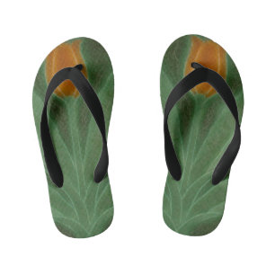Repro Yellow Green Tulip Art Nouveau Kinder Teenslippers