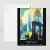  Reproductie Chicago Briefkaart (Voorkant / Achterkant)