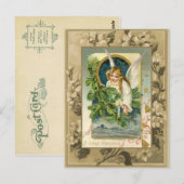 reproductie van de kerstengel briefkaart (Voorkant / Achterkant)